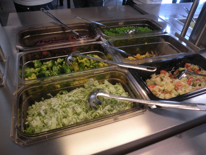 En del av salladsbuffén