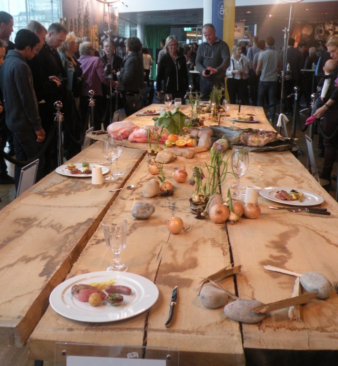 Vacker bord där alla tävlingsrätter visades på Waterfront i februari i år