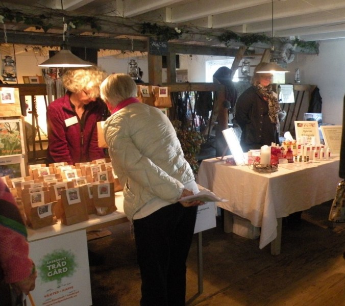 Trevliga kvinnor med bra produkter