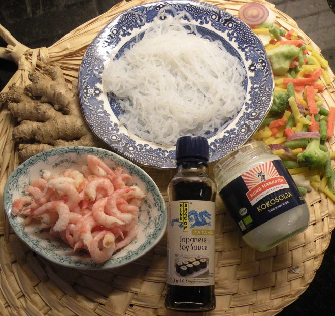 Ingredienser. (Ingefäran är bara rekvisita denna gången)