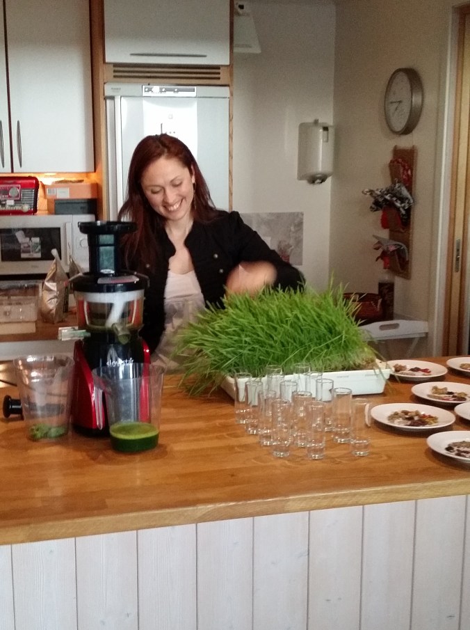 Juice av vetegräs bereds