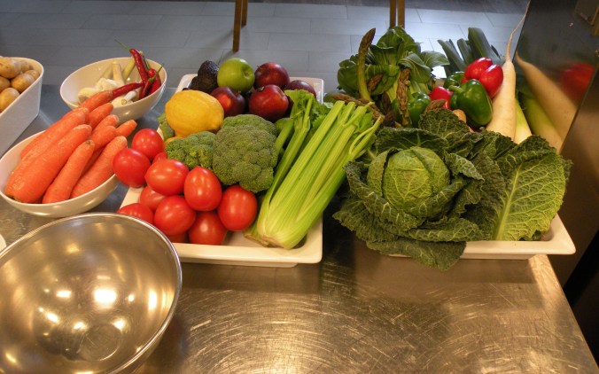 Fräscha råvaror i Restaurangakademiens kök!