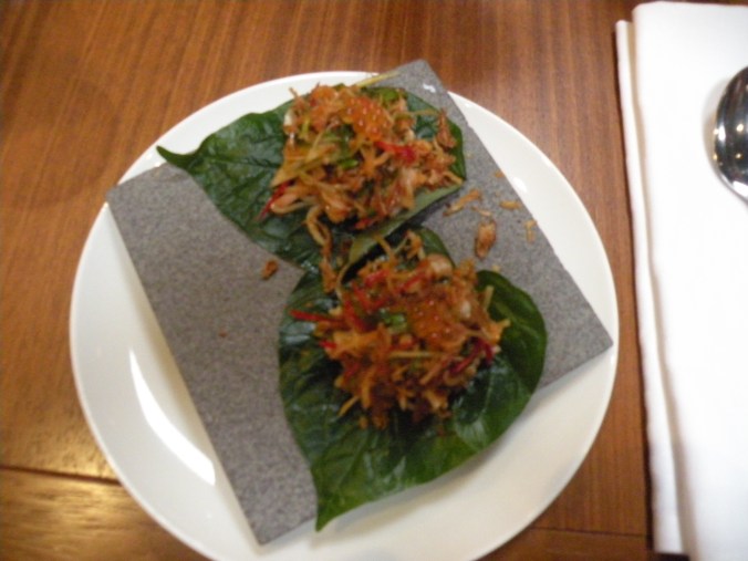 Cha Plu-blad med räkor