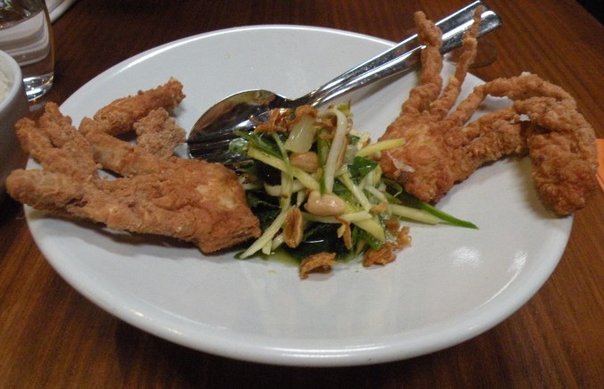 Softshell crab med tillbehör