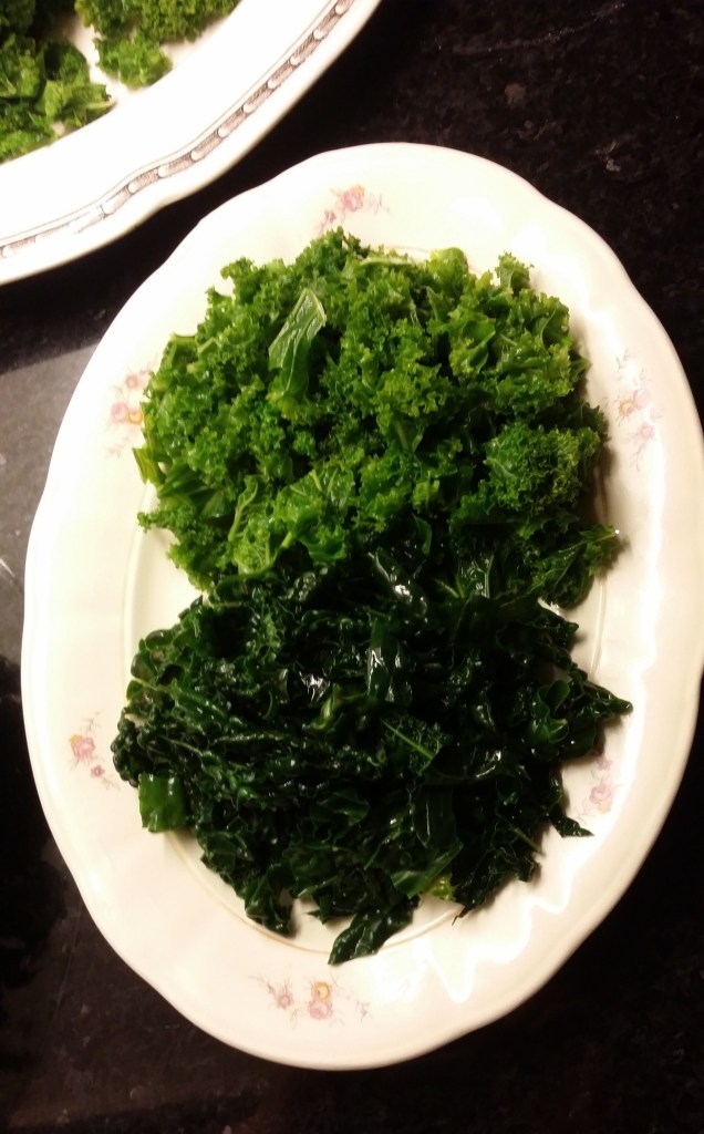 Grönkål och svartkål. Fantastiska färger, eller hur?